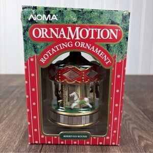 NOMA Ornamotion 1989 Rotating Carousel Ornament New in Open Box - Untested